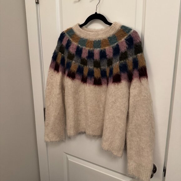 Madewell Multicolor Patterned Crew Neck Sweater - Picture 2 of 5